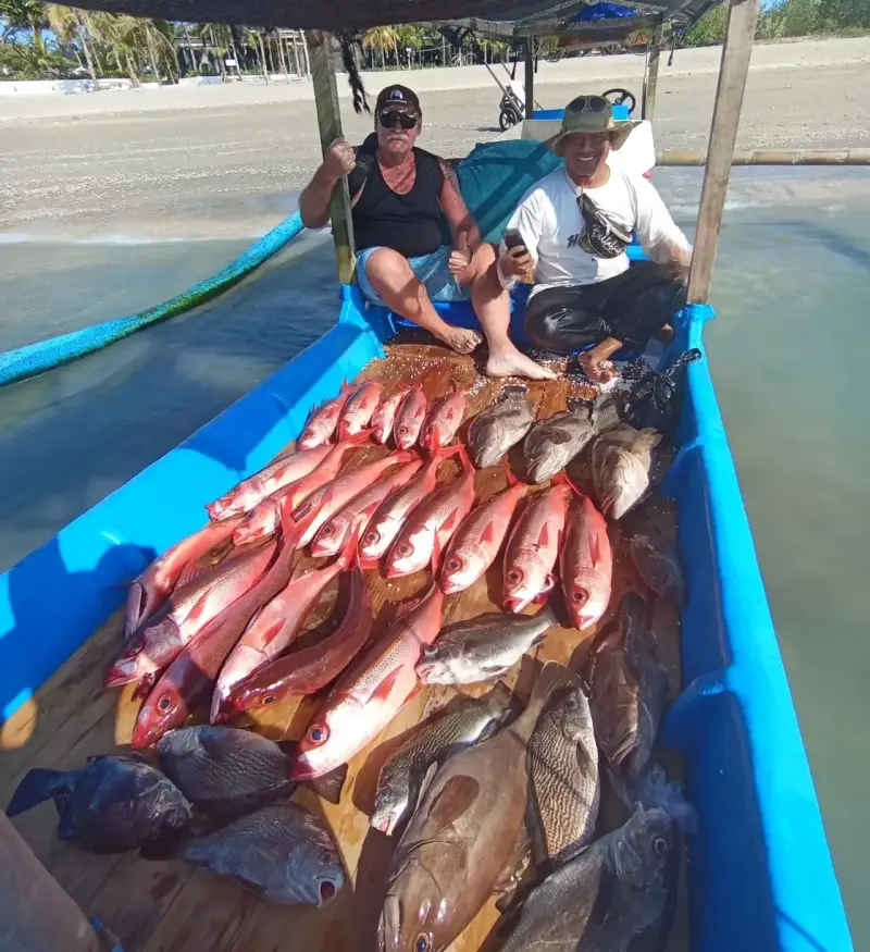 Boat full of red snapper — Boho Kink Konk fishing charter, Kuta Bali